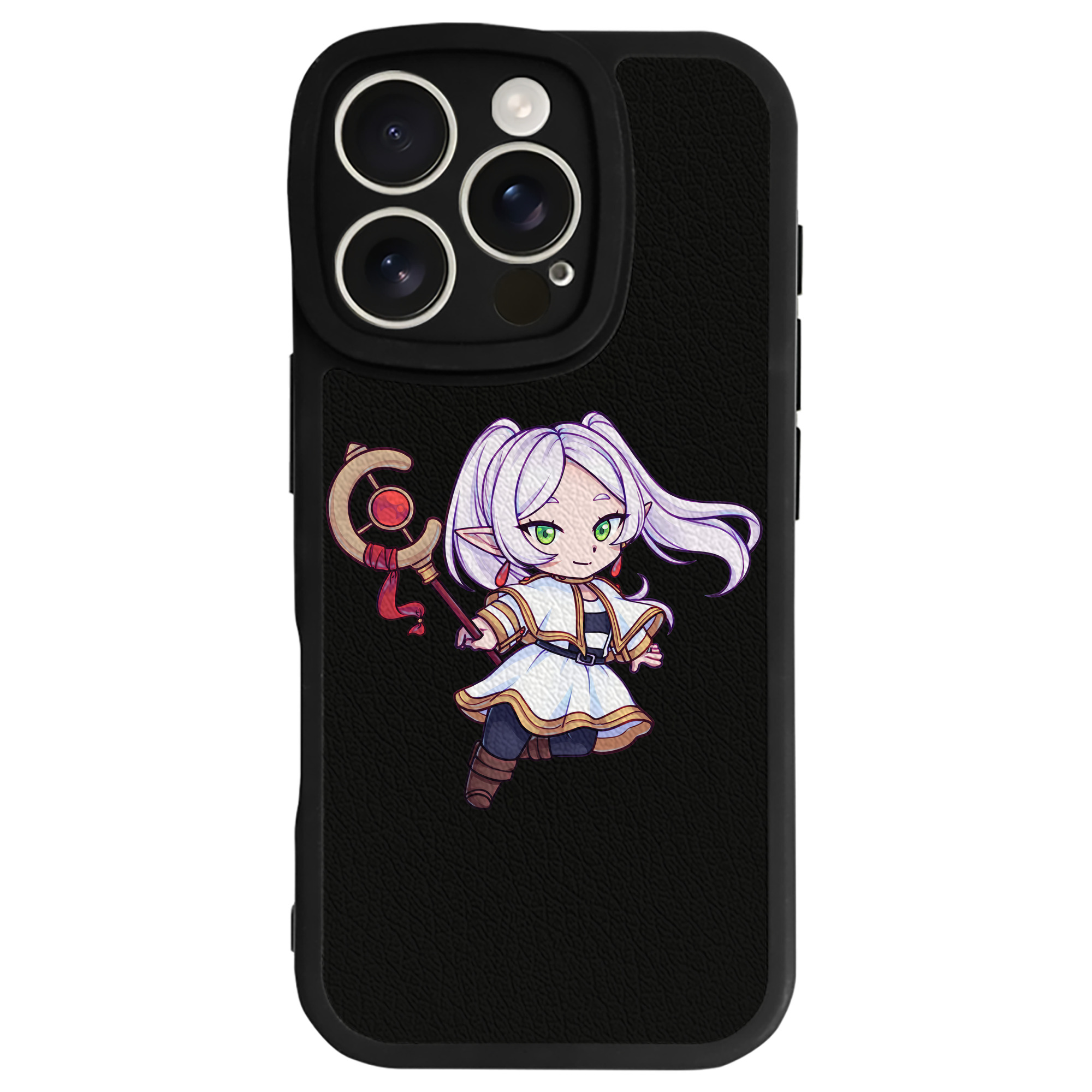 （画像用） 葬送のフリーレン Frieren 【iPhone 16シリーズ対応】シリコンスマホケース（レザー調） 材質：シリコン
